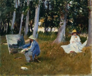 Claude Monet Painting by the Edge of a Wood ?1885 John Singer Sargent 1856-1925 Presented by Miss Emily Sargent and Mrs Ormond through the Art Fund 1925 http://www.tate.org.uk/art/work/N04103