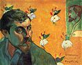 "Self-Portrait with Portrait of Van Gogh," Paul Gauguin, 1888.