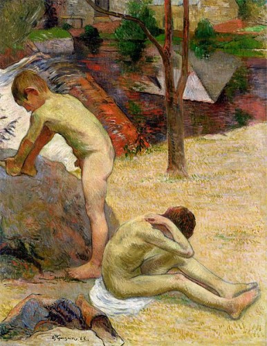 "Beton Boys Bathing," Paul Gauguin, 1888.