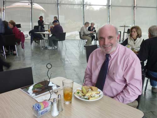 Chris Crosman, founding curator, in the museum’s restaurant