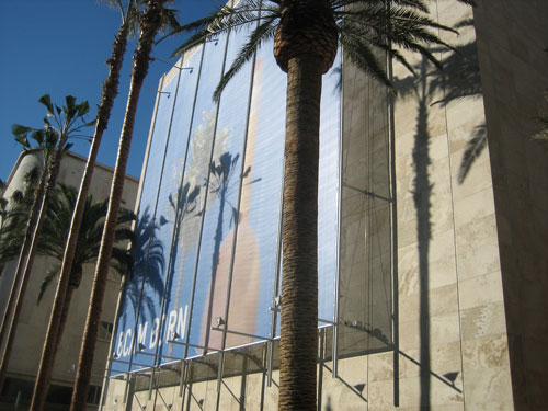 "BCAM Born": Exterior of LACMA's Broad Contemporary Art Museum at the time of its February 2008 opening Photograph by Lee Rosenbaum