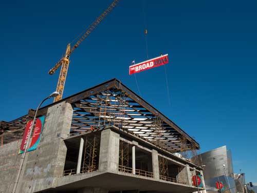 The Broad's Topping-out ceremony, Jan. 8, 2013 Photo courtesy of the Broad Foundation