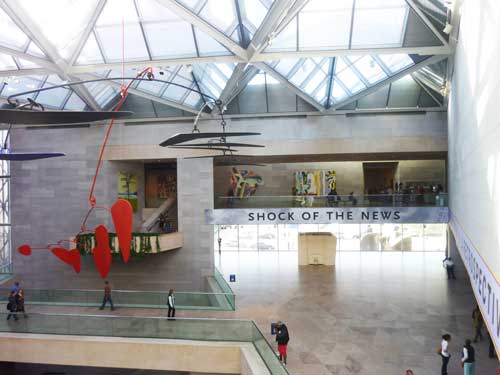 "Shock of the News": Lobby of National Gallery's East Wing, home of its contemporary art displays Photo by Lee Rosenbaum