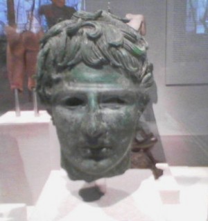 Bronze Head of a Young Man, late Hellenistic, ca. 2nd-1st century B.C., lent by Judy and Michael Steinhardt Photo by Lee Rosenbaum