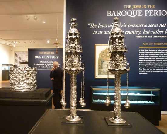 Silver Torah crown and Torah finials, Venice, early 18th century (est. $400,000-600,000) Photo by Lee Rosenbaum