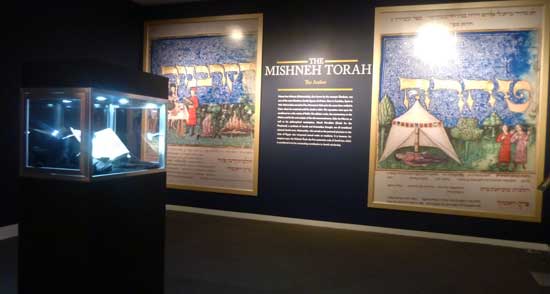 Frankfurt Mishneh Torah, accorded its own room at Sotheby's presale exhibition Photo by Lee Rosenbaum