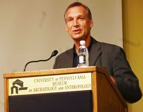 Timothy Rub speaking on cultural-property issues at Penn Museum Photo by Lee Rosenbaum