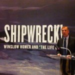 On a roiling sea: Timothy Rub introducing an exhibition at his museum last September
Photo by Lee Rosenbaum
