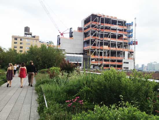 The in-construction Whitney, as seen from the High Line Photo by Lee Rosenbaum
