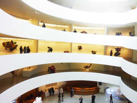 Installation shot of Guggenheim Museum's 2012 John Chamberlain retrospective Photo by Lee Rosenbaum