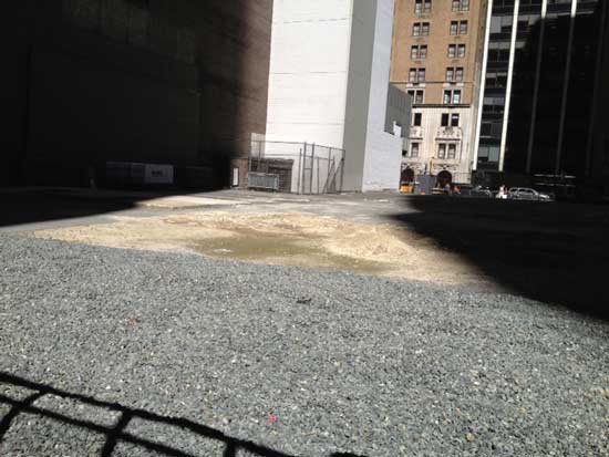 Vacant lot where Jean Nouvel tower (including three floors for MoMA galleries) will soon rise Photo by Lee Rosenbaum
