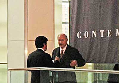 Alfred Taubman, after his release from jail, about to attend Sotheby's May 2008 contemporary art auction Photo by Lee Rosenbaum
