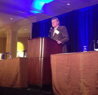 Graham Beal, director of Detroit Institute of Arts,, addressing AAMD's midwinter meeting Photo from @MuseumDirectors Twitter feed