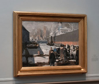 George Bellows, "Men of the Docks," 1912, as installed last year in exhibition at National Gallery, Washington Photo: Rob Shelley, © 2012 National Gallery, Washington