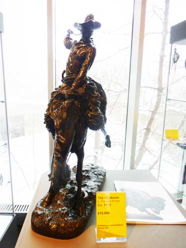 Reproduction of Proctor's "Buckaroo" in Denver Art Museum's giftshop Photo by Lee Rosenbaum