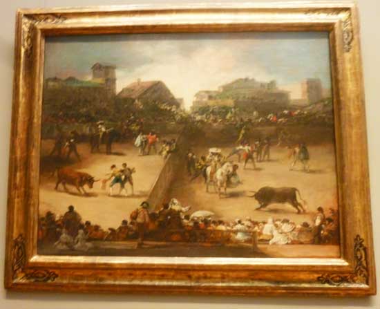 Attributed to Goya, "Bullfight in a Divided Ring," Metropolitan Museum Photo by Lee Rosenbaum