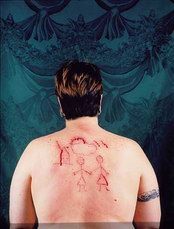 Ready for her close-up? Catherine Opie, "Self-Portrait/Cutting," 1993, Los Angeles County Museum of Art