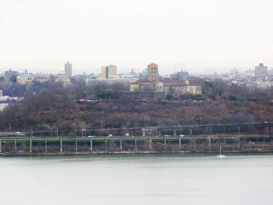 The view of The Cloisters from St. Peter's University Photo by Lee Rosenbaum
