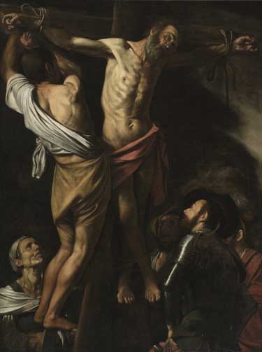 Caravaggio, "The Crucifixion of Saint Andrew," 1606-1607, Cleveland Museum of Art