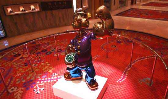 Screenshot from Wynn Las Vegas' video of newly installed Koons
