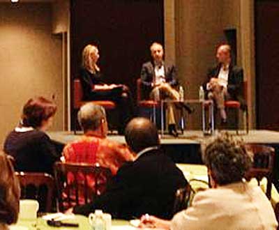 Left to right: Lisa Phillips, Jacob Weisberg, Glenn Lowry Photo from Twitter feed of Canadian Art Museum Directors Organization
