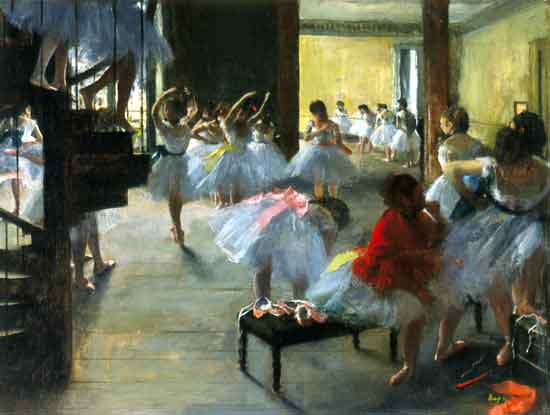 Edgar Degas, "The Dance Class," c. 1873 Trustees of the Corcoran Collection (William A. Clark Collection)
