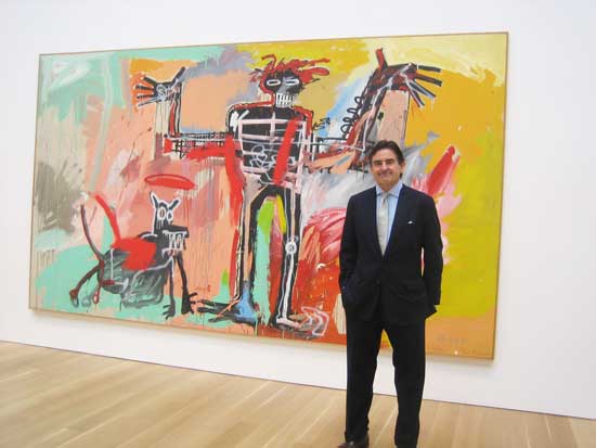 Peter Brant at his foundation’s Art Study Center, with his Basquiat Photo by Lee Rosenbaum