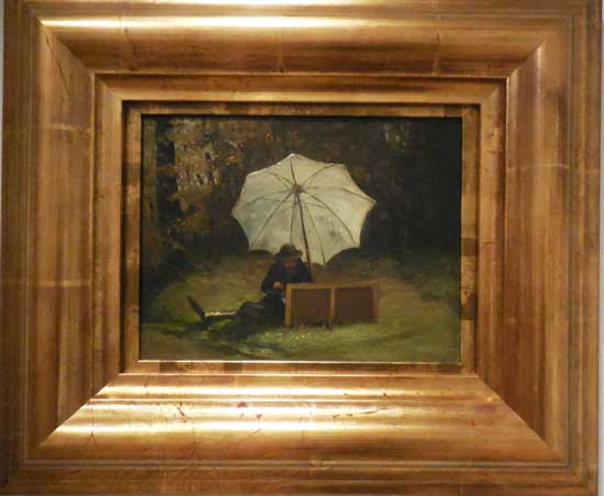 Oller, "Paul Cézanne Painting Outdoors," c. 1864, Collection of Luis R. de Corral and Lorraine Vázquez de Corral Photo by Lee Rosenbaum