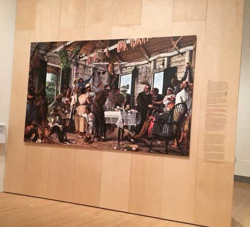 Reproduction of Oller's "The Wake," c.1893, Museo de Historia, Antropologia y Arte, University of Puerto Rico, Rio Piedras Photo by Lee Rosenbaum