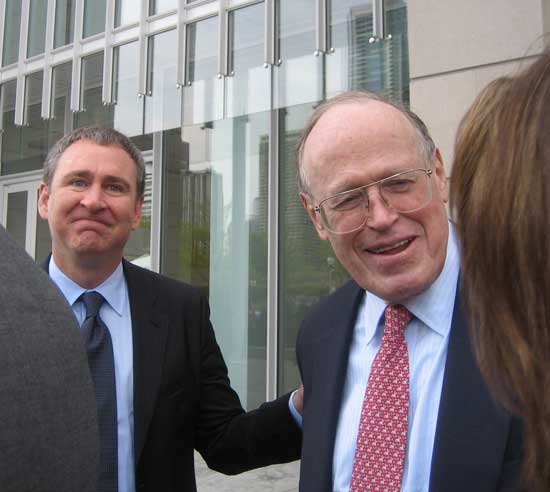 Ken Griffin with AIC trustee John Nichols at the Modern Wing opening Photo by Lee Rosenbaum