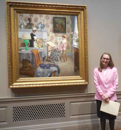 Nancy Anderson, curator and head of department of American and British paintings, with TK