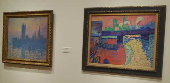 L: Claude Monet, “The Houses of Parliament, Sunset,” 1903 R: André Derain, "TK," 1906