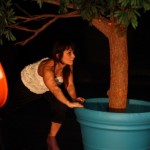 Amanda Loulaki laboring in her Untitled. Photo: Paula Court