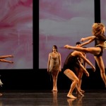 Davalois Fearon, Emily Stone (center back), Natalie McKessy, and men in Stephen Petronio's The Architecture of Loss. Photo: Julie Lemberger.
