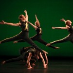(L to R) Amber Star Merkens, Lesley Garrison, Chelsea Lynn Acree leaping. Photo: Julieta Cervantes