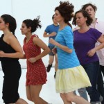 Sarah Lawrence students in Yvonne Rainer's We Shall Run at Dia Beacon. Photo: Paula Court