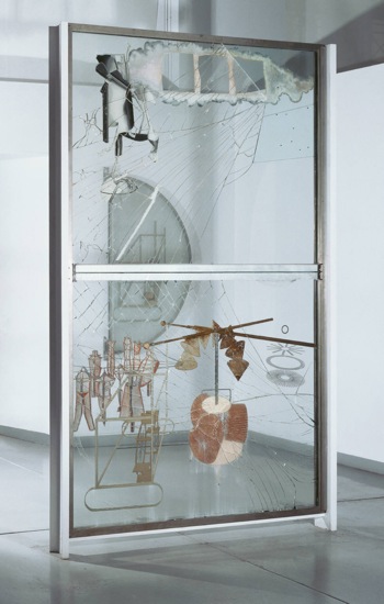 Marcel Duchamp. The Bride Stripped Bare by Her Bachelors, Even  (The Large Glass), 1915-23. Philadelphia Museum of Art