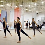 Dancing Cunningham, October 26. Front (L to R): Melissa Toogood, John Hinrichs, Emma Desjardins. Rear: Marcie Munnerlyn, Brandon Collwes. Photo: Constance Mensh