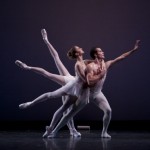 Seth Orza as Balanchine's Apollo with (front to back) Carla Körbes, Maria Chapman, and Lesley Rausch. Photo: Lindsay Thomas