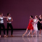 (L to R) New York City Ballet dancers Andrew Veyette, Taylor Stanley, Brittany Pollack, Ashly Isaacs, and Kristen Segin. Photo: Paul Kolnik
