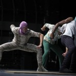 William Forsythe's Sider. (L to R): Yasutake Shimaji, Cyril Baldy, Josh Johnson. Photo: Julieta Cervantes