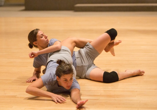 Nibia Pastrana Santiago (front) and Karina Andreou in Day 1, Hearts of DD Dorvillier's A Catalogue of Steps—St. Mark's Collection 2014. Photo: Yi-Chun Wu 