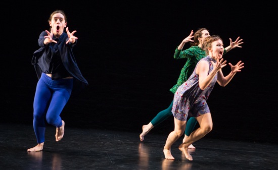 (L to R): Tess Dworman, Mary Read, and Natalie Green in The Goodbye Studies. Photo: Yi-Chun Wu