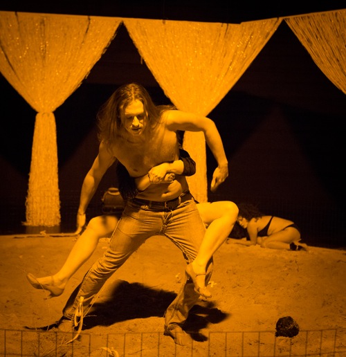 Charley Parden as Orestes copes wit his sister Elektra (Ann Liv Young). Yi-Chun Wu