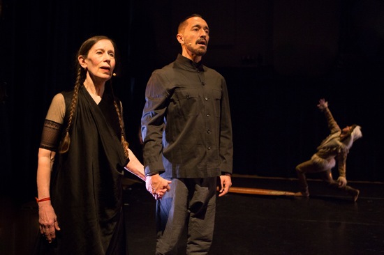 Meredith Monk and Theo Bleckmann singing Monk's Facing North in Climate Control. Photo: Yi-Chun Wu