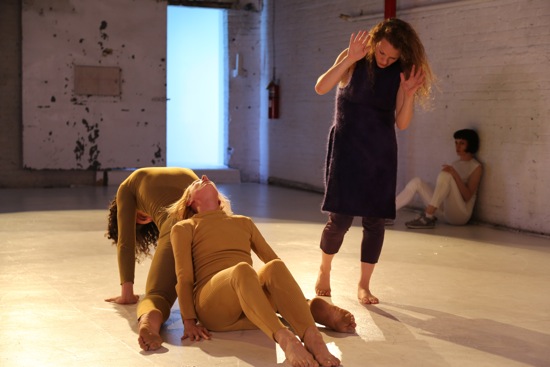 Beth Gill's Catacomb. (L to R): Stuart Singer and Heather Lang (on floor). Marilyn Maywald Yahel (standing), and Jennifer Lafferty at back. Photo: Brian Rogers