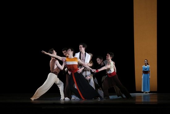 The first-night cast (Marcelo Gomes front and center) of Alexei Ratmansky's Serenade after Plato's Symposium. Photo: Marty Sohl