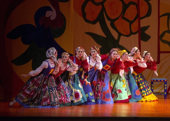 "What's that I hear?" The peasant women in Act 1 of American Ballet Theatre's The Golden Cockerel