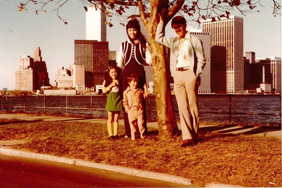 Colleen Thomas (green skirt) and her family on Governors Island in the 1970s