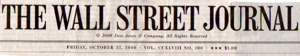 WSJ's front page banner